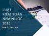 Luật Kiểm toán nhà nước 2015 [Media]