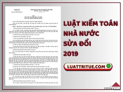 Luật Kiểm toán nhà nước sửa đổi 2019 [Media]