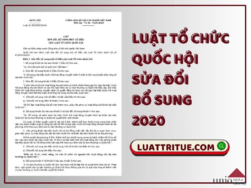 Luật Tổ chức Quốc hội sửa đổi, bổ sung 2020 - LuatTriTue.com